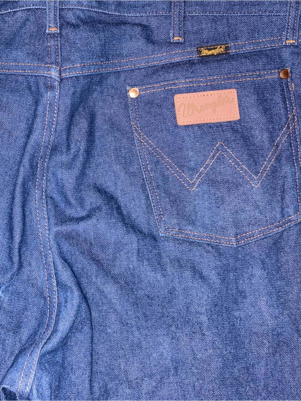 Wrangler Men’s Dark Blue Denim Jeans - Picture 6 of 8